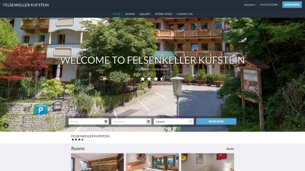 Website Screenshot: Hotel Gasthof Felsenkeller - Home | Felsenkeller Kufstein - Date: 2023-06-22 15:00:49