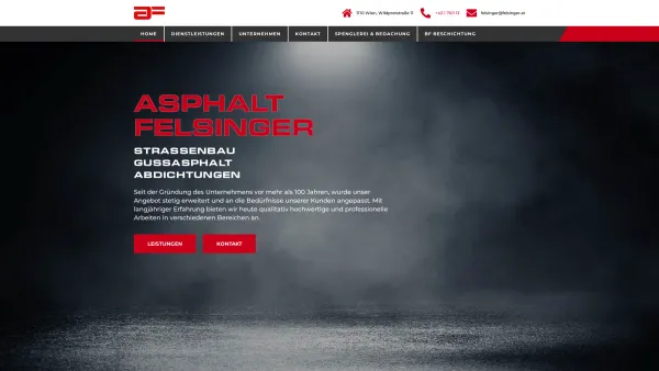 Website Screenshot: Asphalt Unternehmung Robert Felsinger - Asphalt Felsinger - Date: 2023-06-22 15:00:49