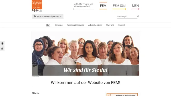 Website Screenshot: Frauengesundheitszentrum F.E.M. i d Ignaz Semmelweis bei F.E.M. - FEM Frauengesundheitszentrum - Date: 2023-06-14 10:36:58
