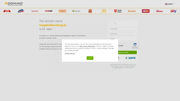 Website Screenshot: Reiter-Wanitschek fengshuiberatung - Adomino Premium Domain Names - Date: 2023-06-22 15:00:49