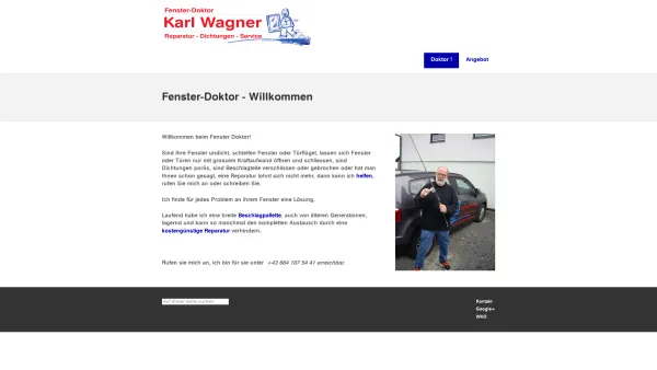 Website Screenshot: Fenster Doktor - Fenster-Doktor - Willkommen - Date: 2023-06-14 10:36:55