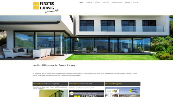 Website Screenshot: Fenster Ludwig Ihr Partner für Fenster Türen Jalousien und Türen - Fenster Ludwig GmbH - Home - Date: 2023-06-22 15:00:49