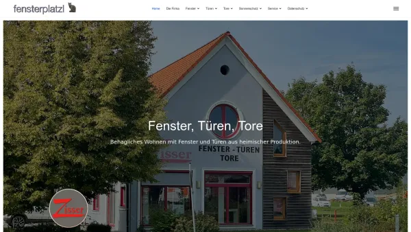 Website Screenshot: Siegfried Fa. Zisser Fenster Türen Tore Sonnenschutz - Home - Date: 2023-06-22 15:00:50