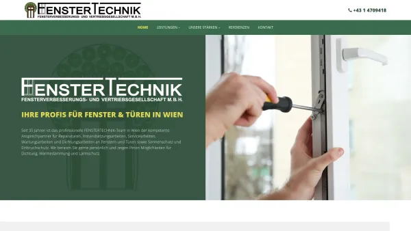 Website Screenshot: Fensterverbesserungs und Vertriebsgesellschaft Fenstertechnik ALT so gut wie NEU - FENSTERTECHNIK in Wien - Date: 2023-06-22 15:00:50