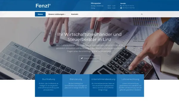 Website Screenshot: Alfred Herzlichder Wirtschaftstreuhandskanzlei Fenzl - Wirtschaftstreuhänder & Steuerberater in Linz - Date: 2023-06-22 15:00:50
