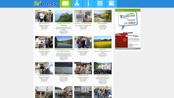 Website Screenshot: fe'press FOTOAGENTUR - Aktuelle Fotos von Feldkirchner Veranstaltungen - Date: 2023-06-14 10:39:48