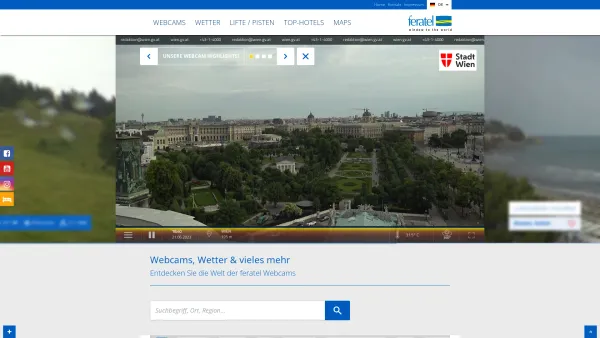 Website Screenshot: feratel media technologies AG - feratel.com - Webcams, Livecams, Wetter, Skigebiete weltweit - Date: 2023-06-22 15:00:50