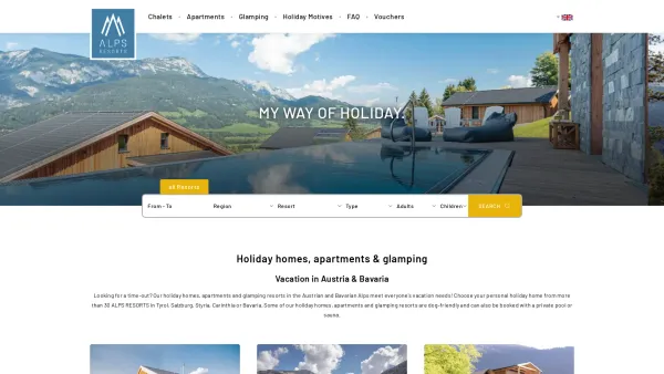 Website Screenshot: Ferienpark St. Lorenzen/Murau - Holiday homes, apartments & glamping in Austria & Bavaria - ALPS RESORTS - Date: 2023-06-22 15:00:50