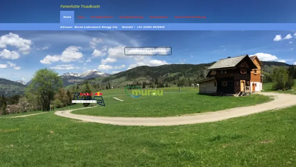 Website Screenshot: Urlaub am Bauernhof Biobauernhof der Urlaubsregion Murau Steiermark österreich - Ferienhütte Troadkostn - Date: 2023-06-22 15:00:50