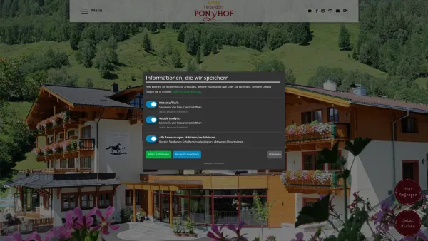 Website Screenshot: Feriendorf Ponyhof in Fusch / Großglocknerstrasse - Willkommen: Feriendorf Ponyhof - Date: 2023-06-22 15:00:50
