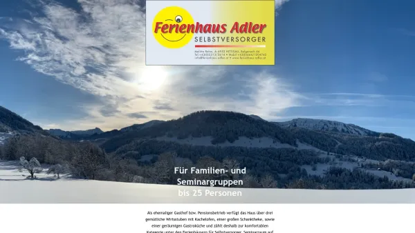 Website Screenshot: beFerienhaus Adler Hittisau! - Ferienhaus Adler, Hittisau - Date: 2023-06-22 15:00:50