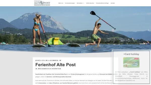 Website Screenshot: Ferienhof "Alte-Post" - Ferienwohnungen Alte Post Gitschtal Nassfeld Weissensee Kärnten - Date: 2023-06-15 16:02:34