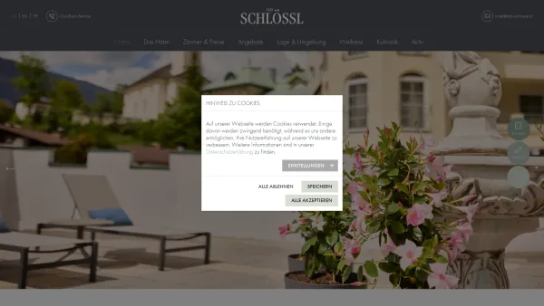 Website Screenshot: hotel ferienschloessl - Das Schlössl Ötztal: Das Hotel im Ötztal mit 4 Sternen / Tirol - Date: 2023-06-22 15:11:23