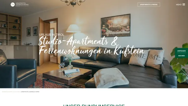 Website Screenshot: Appartements Andreas Hofer - Aparthotel Andreas Hofer – Studios & Ferienwohnungen in Kufstein - Date: 2023-06-22 15:13:25