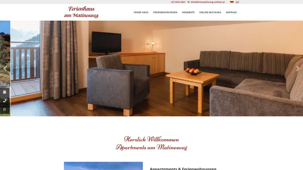 Website Screenshot: Ferienhaus am Matinesweg Serfaus Tirol Ferienwohnungen Ferienwohnung Serfaus-Fiss-Ladis - Ferienwohnungen am Matinesweg, Serfaus Apartments - Date: 2023-06-22 15:13:25