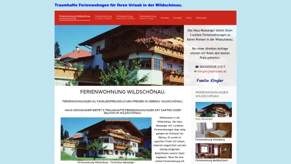 Website Screenshot: Ferienwohnung Wildschönau - Ferienwohnung Wildschönau - Ferienwohnungen zu fairen Preisen. - Date: 2023-06-22 15:13:25