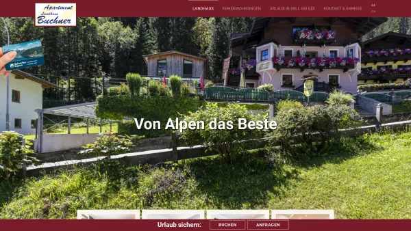 Website Screenshot: Ferienwohnungen-ZellamSee.at - Landhaus Buchner in Zell am See im Salzburger Pinzgau - Date: 2023-06-22 15:13:25