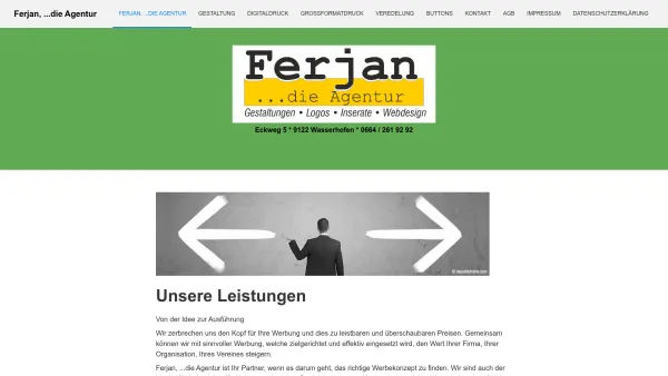 Website Screenshot: Ferjandie Agentur - Ferjan, ...die Agentur - Date: 2023-06-22 15:13:25