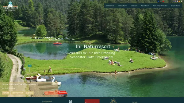 Website Screenshot: Schloß Fernsteinsee GmbH - Hotel Schloss Fernsteinsee - Date: 2023-06-14 10:39:48