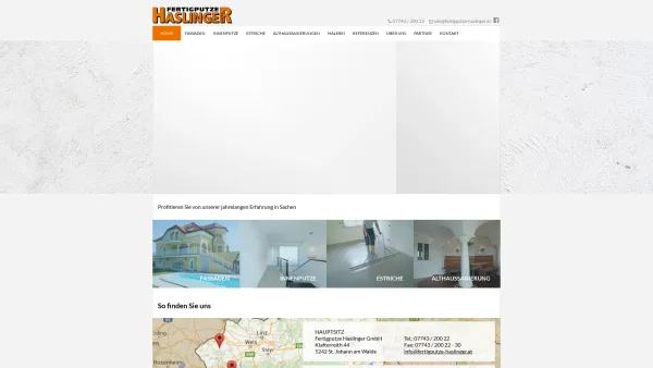 Website Screenshot: Haslinger Fertigputze - Fertigputze Haslinger - Date: 2023-06-22 15:13:25