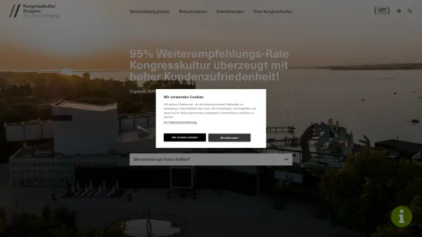 Website Screenshot: Bregenzer Festspiel und Kongreßhaus Festspielhaus Bregenz - Kongresshaus am Bodensee // Kongresskultur Bregenz - Date: 2023-06-22 15:13:25