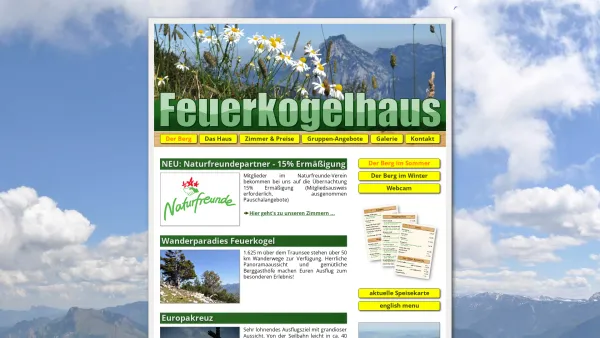Website Screenshot: Feuerkogelhaus - Feuerkogel | Feuerkogelhaus - Der Berg im Sommer - Date: 2023-06-22 15:00:53