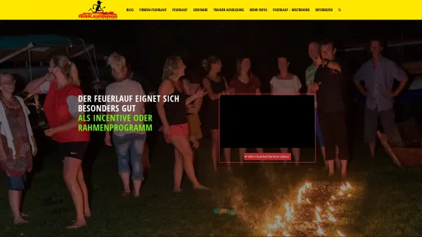 Website Screenshot: Feuerlauf Mentaltraining - FEUERLAUF-SEMINARE mit dem Feuerlauf Weltmeister - Date: 2023-06-14 16:35:08