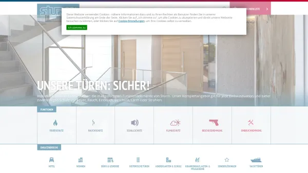 Website Screenshot: Sturm Feuerschutz - Funktionstüren mit System | Sturm GmbH - Date: 2023-06-15 16:02:34