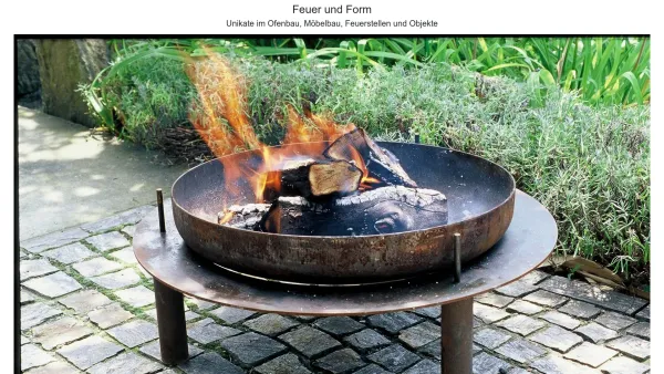 Website Screenshot: Feuer & Form - Feuer und Form - Unikate im Ofenbau, Möbelbau, Feuerstellen und Objekte - Gerhard Horvath - Date: 2023-06-22 15:00:53