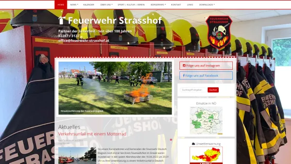 Website Screenshot: Freiwillige Feuerwehr Strasshof - Home - Freiwillige Feuerwehr Strasshof - Retten - Bergen - Löschen - Date: 2023-06-22 15:00:53