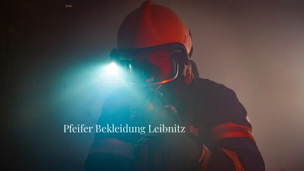 Website Screenshot: Gerhard Pfeifer Gesellschaft m.b.H.; - Pfeifer Feuerwehrbekleidung - Date: 2023-06-22 15:00:51