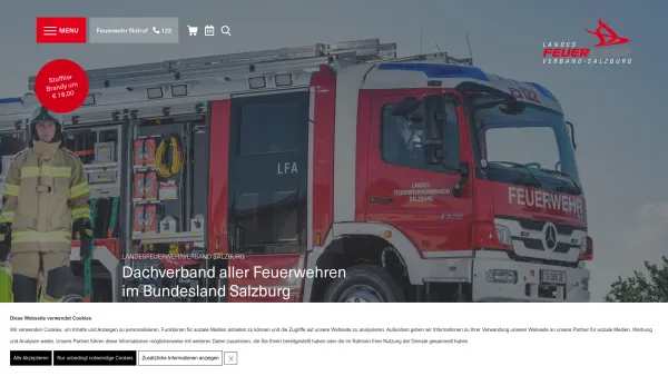 Website Screenshot: Landesfeuerwehrverband Feuerwehrverband - Landesfeuerwehrverband Salzburg - Dachverband aller Feuerwehren im Bundesland Salzburg - Date: 2023-06-22 15:00:53