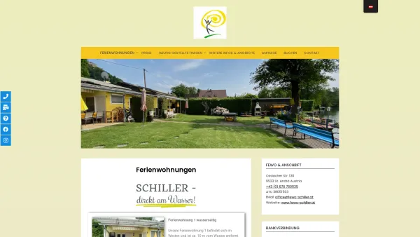 Website Screenshot: Ferienwohnungen Schiller - Ferienwohnungen am Ossiacher See | Urlaub direkt am Wasser! - Date: 2023-06-22 15:00:53