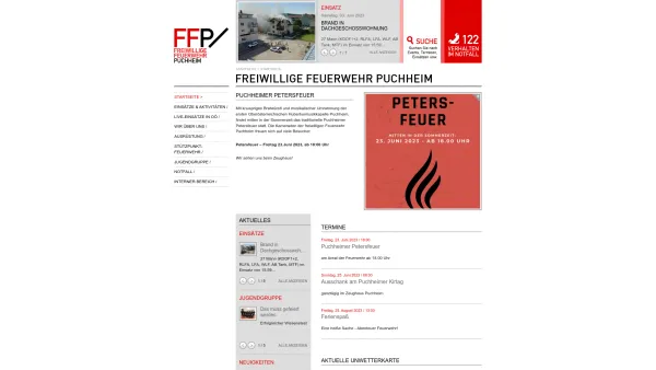 Website Screenshot: Freiwillige Feuerwehr Feuerwehr Puchheim - Startseite: Freiwillige Feuerwehr Puchheim - Date: 2023-06-14 10:39:48