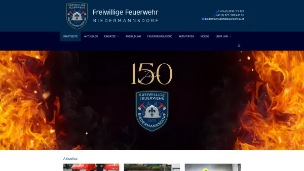 Website Screenshot: Freiwillige Feuerwehr Biedermannsdorf - Freiwillige Feuerwehr Biedermannsdorf - Date: 2023-06-14 10:39:51
