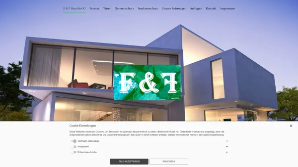 Website Screenshot: F & F HandelsOG - F & F HandelsOG Fenster Türen Sonnenschutz Insektenschutz - Date: 2023-06-15 16:02:34