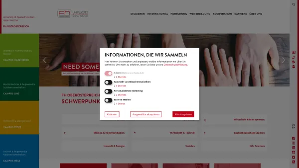 Website Screenshot: FH-OBERÖSTERREICH - FH OÖ - Fachhochschule Oberösterreich - Date: 2023-06-22 15:00:53