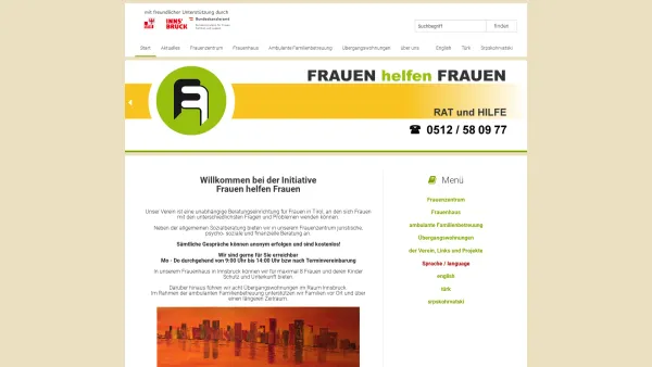Website Screenshot: Initiative Frauen helfen Frauen helfen Frauen Ersthilfe zur Selbsthilfe - Frauen helfen Frauen Tirol - www.fhf-tirol.at - Date: 2023-06-22 15:00:53