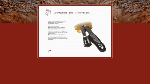 Website Screenshot: F. Harich Werkstatt für Gitarrenbau - Startseite - FHG Werkstatt für Gitarrenbau - Date: 2023-06-22 15:00:53