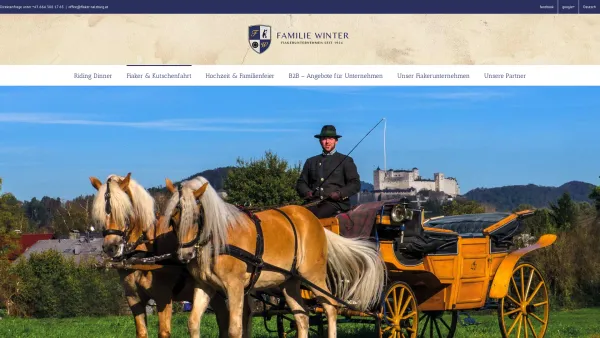 Website Screenshot: Fiaker Franz Winter - Fiaker Winter – Fiakerunternehmen seit 1924 - Date: 2023-06-22 15:00:53