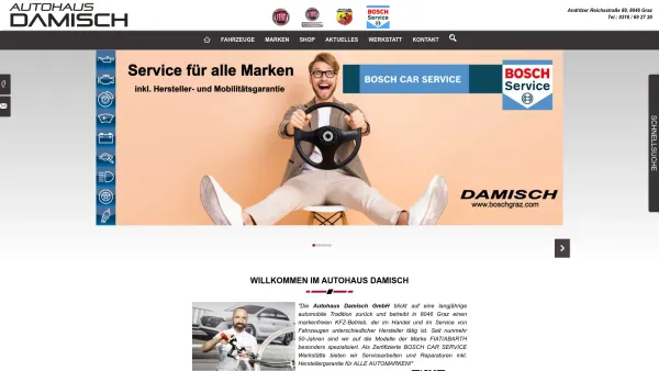 Website Screenshot: Autohaus Damisch - Das Autohaus 4.0 – Fiat/Abarth Damisch Graz - Date: 2023-06-15 16:02:34