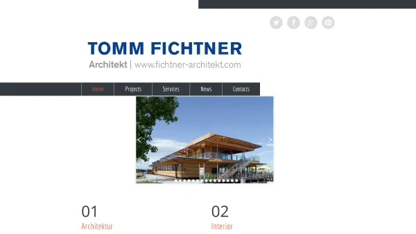 Website Screenshot: Architekturbüro Tomm Fichtner - Architekturbüro Fichtner | Home - Date: 2023-06-22 15:13:26