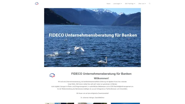 Website Screenshot: FIDECO finedesign & software consulting GmbH - FIDECO – Unternehmensberatung für Banken – Meldewesen und Risikocontrolling - Date: 2023-06-22 15:13:26