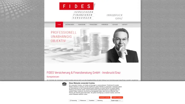 Website Screenshot: FIDES Versicherung & Finanzberatung GmbH - START - Date: 2023-06-22 15:13:26