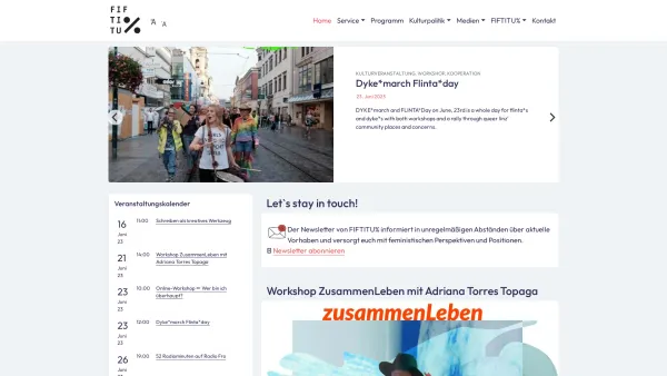 Website Screenshot: FIFTITU% Vernetzungsstelle für Frauen in Kunst und Kultur in OÖ - | FIFTITU% - Date: 2023-06-22 15:11:27