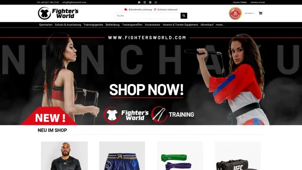 Website Screenshot: FIGHTERSWORLD - Europas Kampfsport Mega Shop Kampfkunst Selbtverteidigung Budo - Date: 2023-06-14 10:46:41