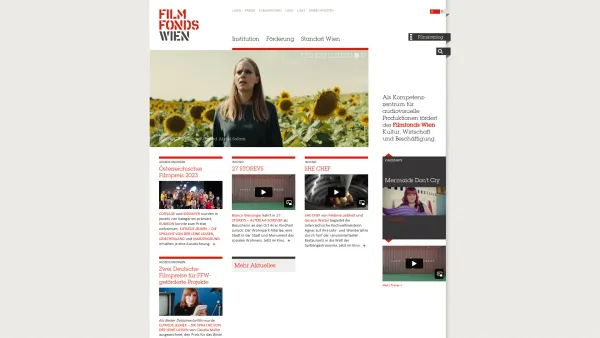 Website Screenshot: Filmfonds Wien Filmförderung und News des Österreichischen Films - Startseite - Filmfonds Wien - Date: 2023-06-22 15:11:27