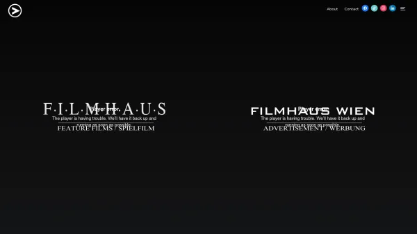 Website Screenshot: filmhaus wien - For almost 3 decades, Filmhaus Wien has worked its way through the worldwide commercial and film industry with the highest professionalism. - Date: 2023-06-22 15:11:27
