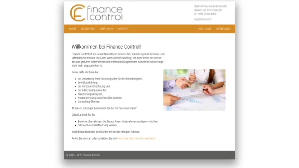 Website Screenshot: Finance Control Birgit Kammerer eU; Controlling / Bilanzbuchhaltung / Buchhaltung - Finance Control - Controlling, Buchhaltung, Bilanzierung, Personalverrechnung - Date: 2023-06-22 15:11:27