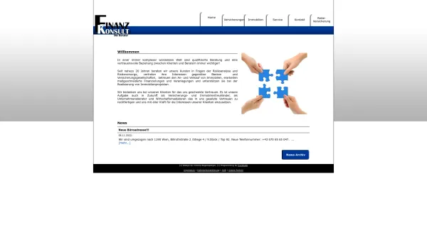 Website Screenshot: Finanz Konsult - Der Berater in Immobilienangelegenheiten - Finanz-Konsult - Home - Date: 2023-06-14 10:39:54